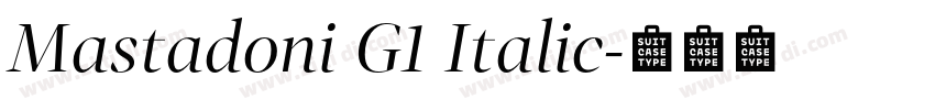 Mastadoni G1 Italic字体转换